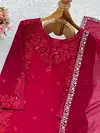 NSR 866 Heavy Faux Georgette With 3mm Embroidery Sequence Work Top With Pant Dupatta Online Wholesale